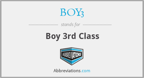What is the abbreviation for boy 3rd class?